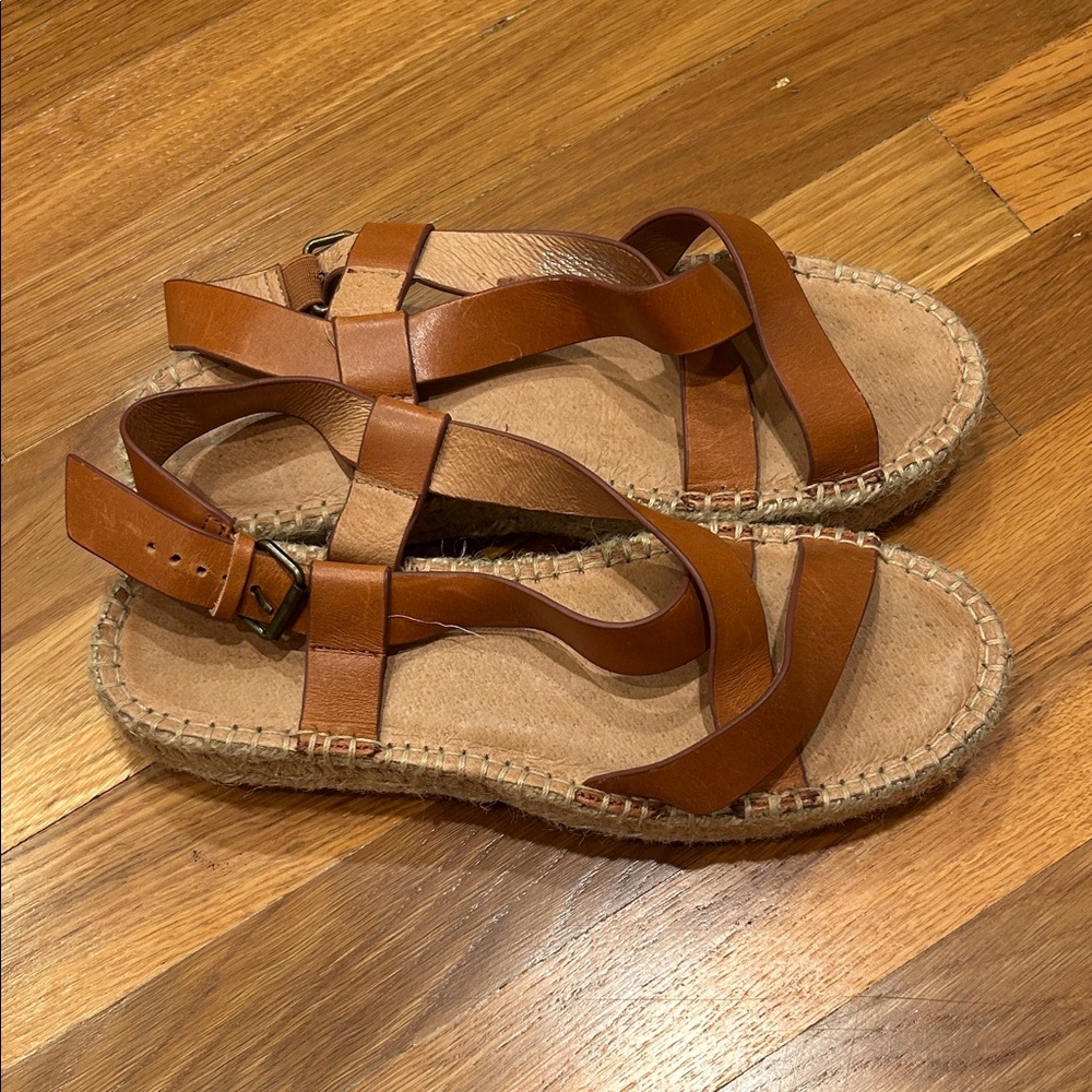 Brown Leather Strappy Sandals